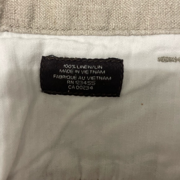 Black Brown Linen Shorts - Picture 3 of 4